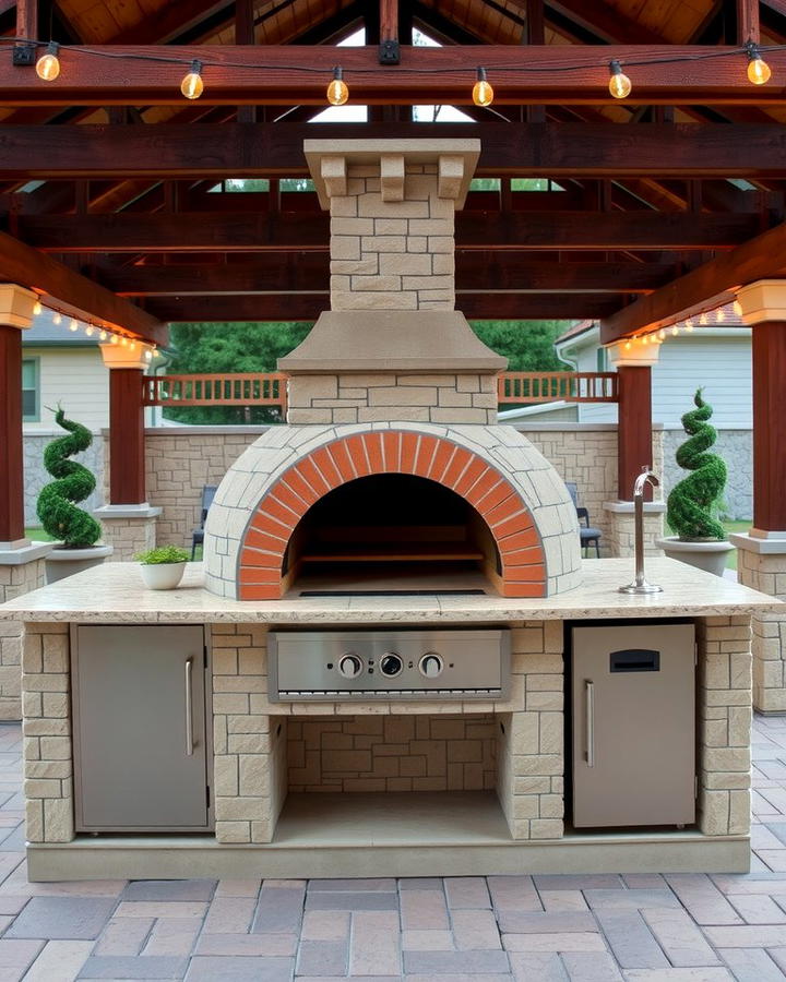 Built In Pizza Oven Island - 25 Outdoor Kitchen Island Ideas