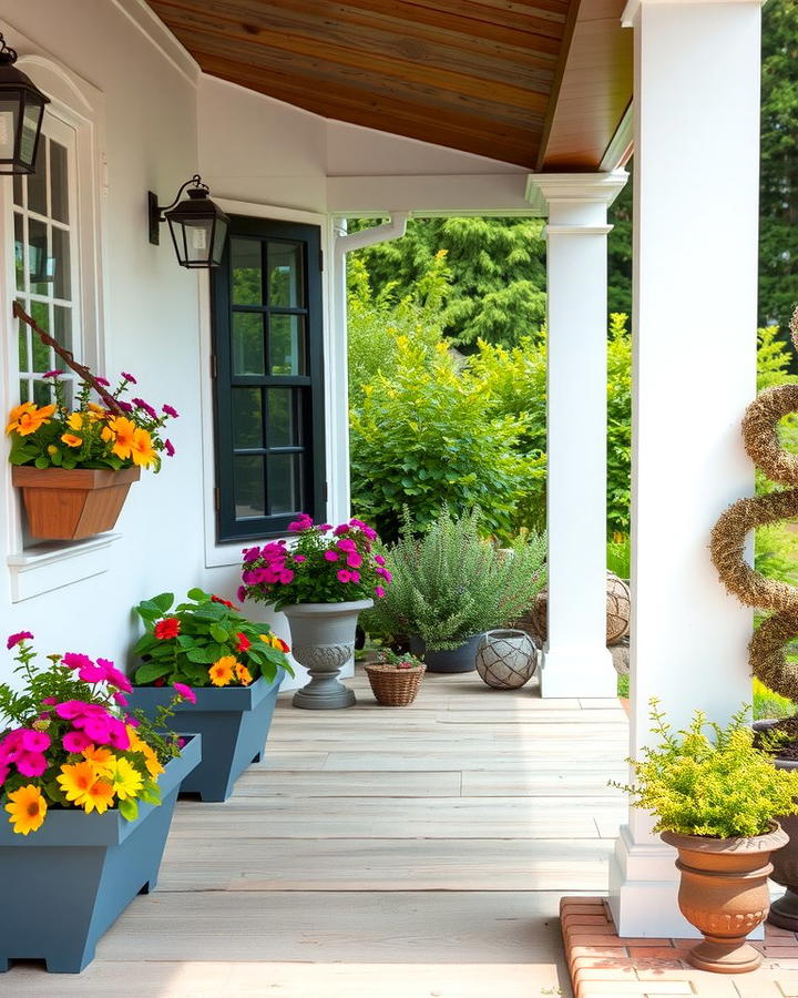 Built In Planter Boxes - 30 Large Front Porch Ideas