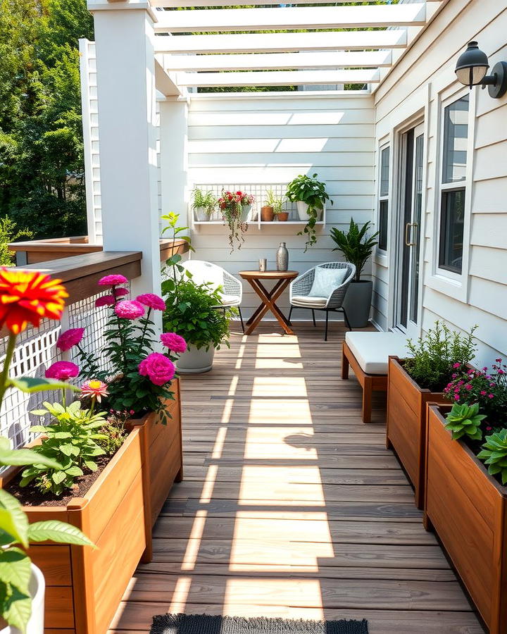 Built In Planters - 25 Small Deck Ideas