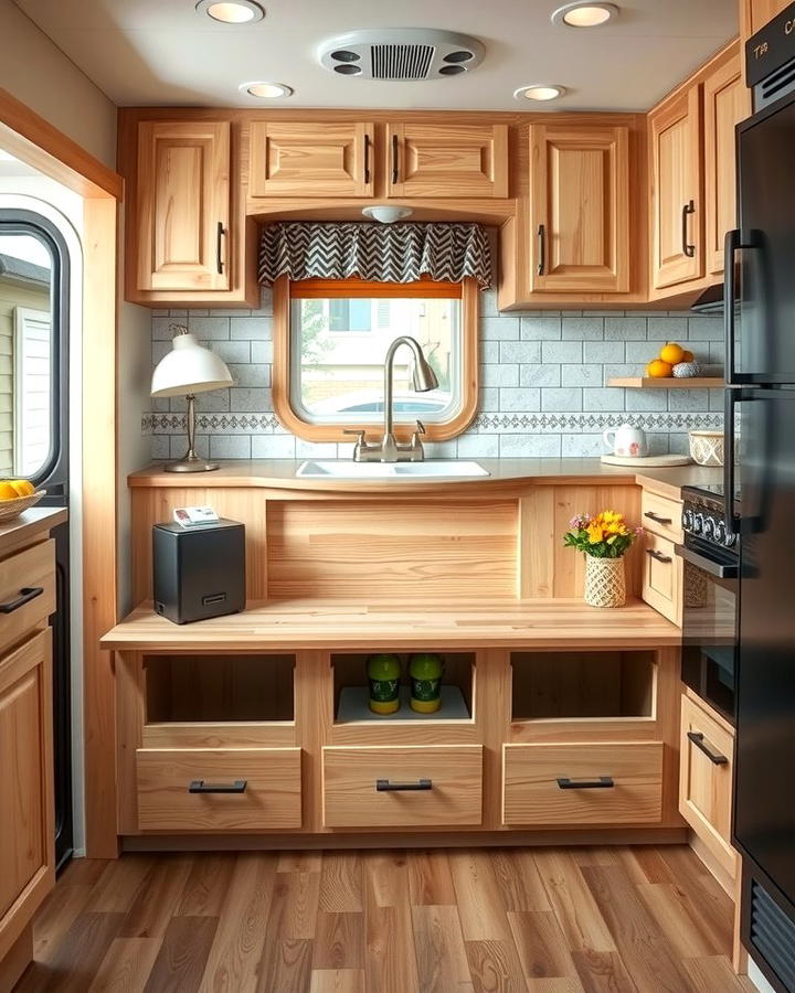 Built In Seating - 25 Mobile Home Kitchen Ideas