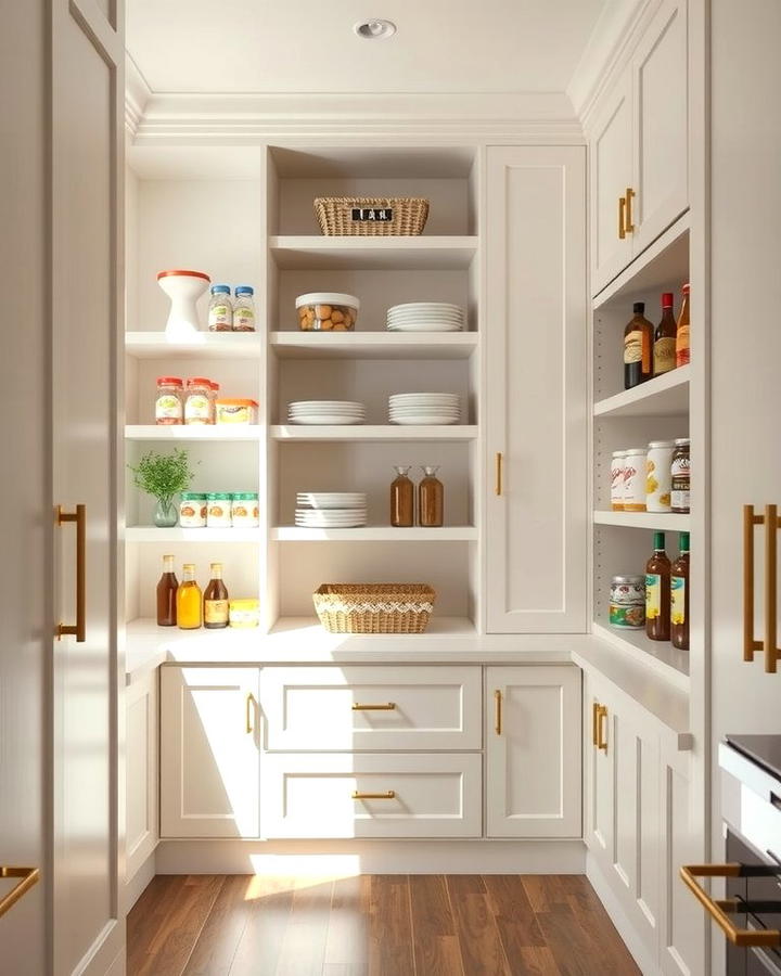 Built In Shelves for Seamless Integration - 25 Pantry Shelving Ideas