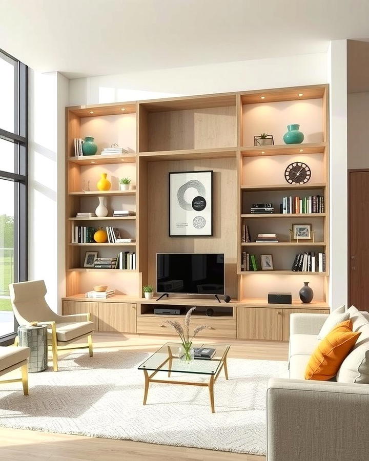 Built In Shelving Brilliance - 30 Condo Living Room Ideas