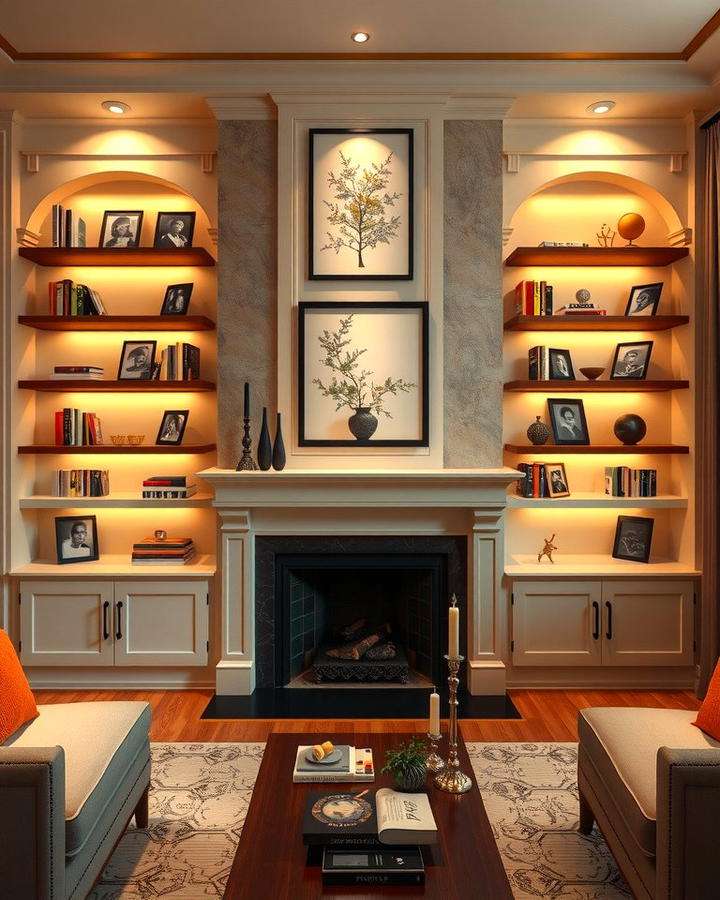 Built In Shelving for a Custom Touch - 30 Living Room Shelf Ideas