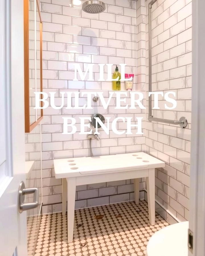 Built In Shower Bench - 25 Small Bathroom Walk-in Shower Ideas