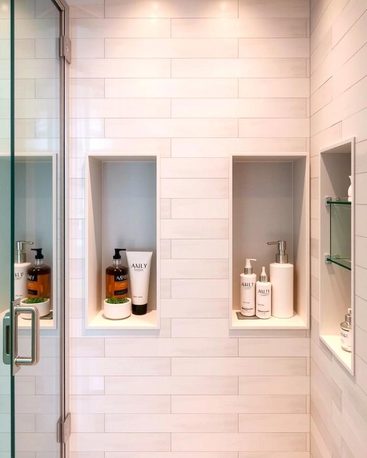 Built In Shower Niches - 25 Small Ensuite Design Ideas