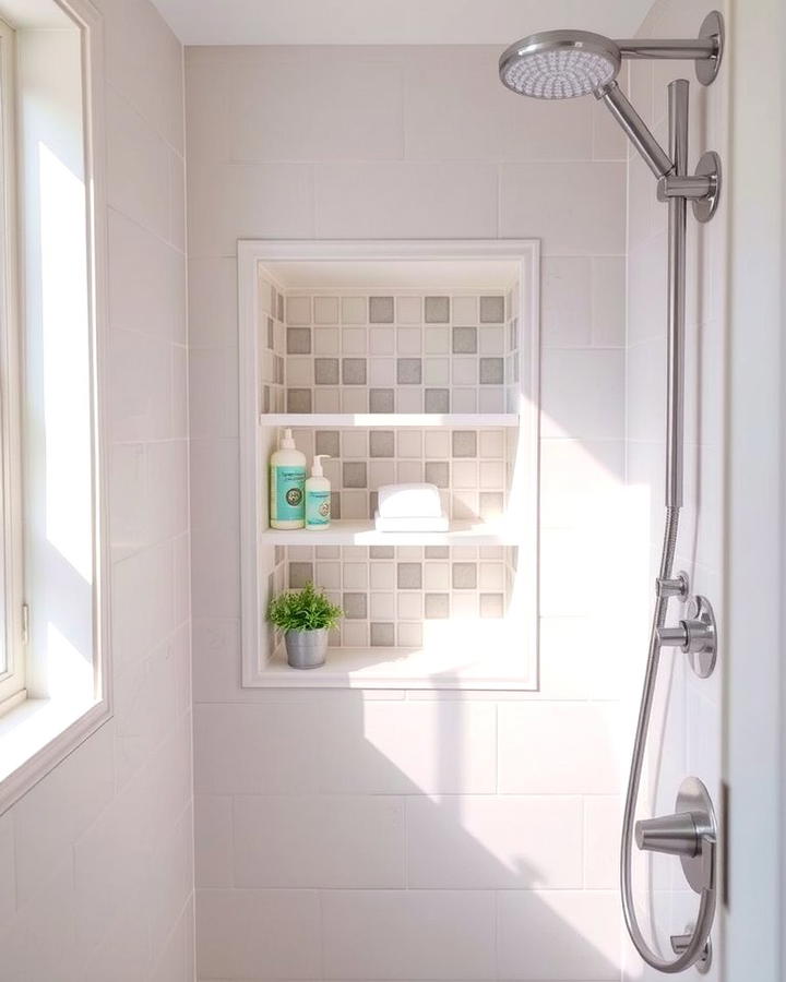 Built In Shower Niches - 25 Small Bathroom Walk in Shower Ideas