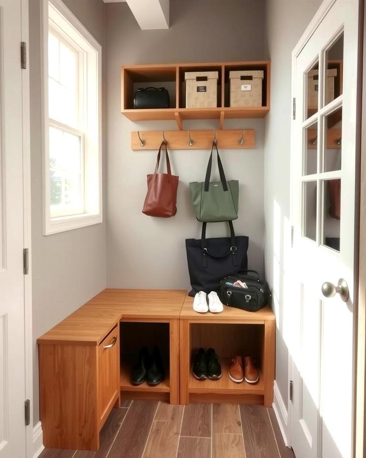 Built In Storage Benches - 25 Small Mudroom Ideas