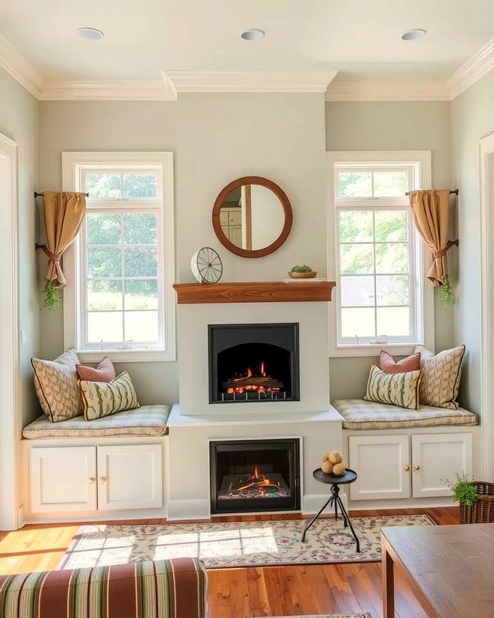 Built In Window Seats - 30 Fireplace Built-in Ideas