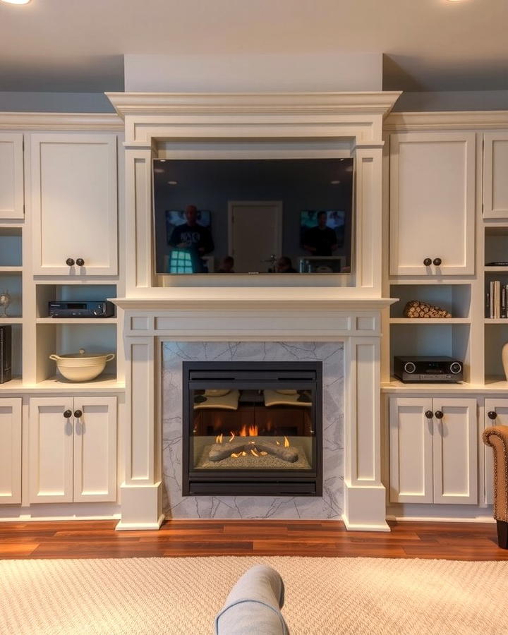 Built in Entertainment Center - 30 Fireplace Built-in Ideas