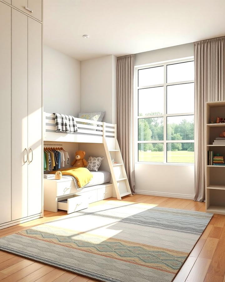 Bunk Beds with Built In Storage - 25 Shared Bedroom Ideas for Small Rooms