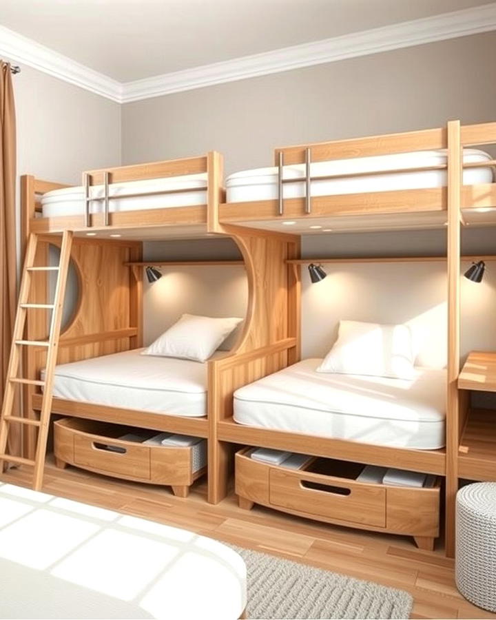 Bunk Beds with Storage - 25 Twin Bedroom Ideas