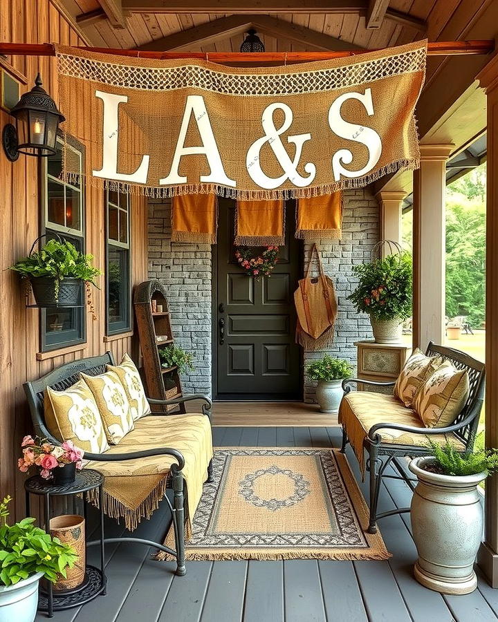 Burlap and Lace Decor - 25 Rustic Porch Ideas