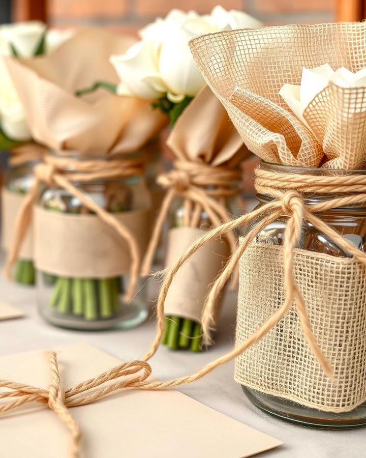 Burlap and Twine Details - 25 Western Wedding Ideas