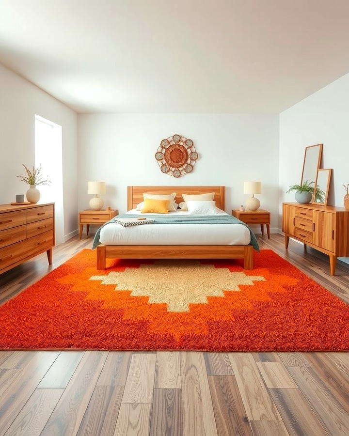 Burnt Orange Area Rug 2 - 30 Burnt Orange Bedroom Ideas