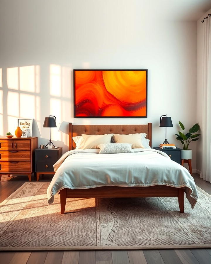 Burnt Orange Artwork - 30 Burnt Orange Bedroom Ideas