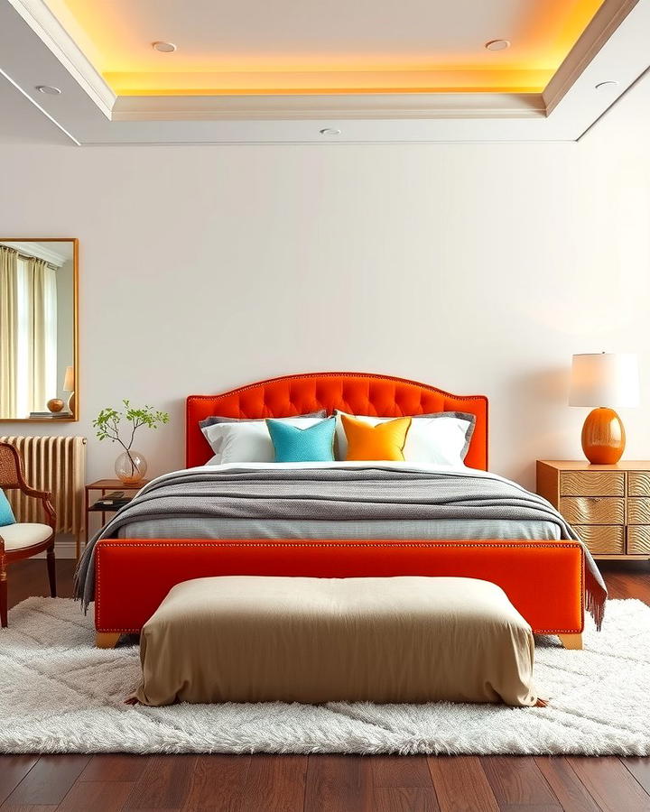 Burnt Orange Bed Frame - 30 Burnt Orange Bedroom Ideas