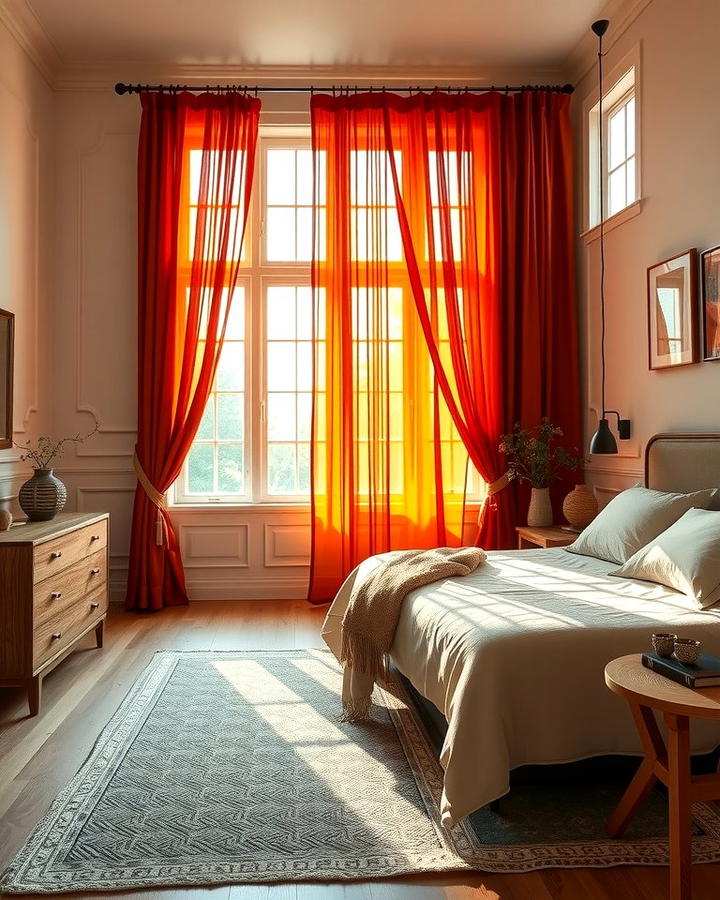 Burnt Orange Curtains 2 - 30 Burnt Orange Bedroom Ideas