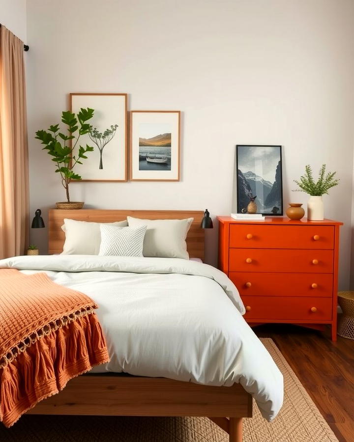 Burnt Orange Dresser - 30 Burnt Orange Bedroom Ideas