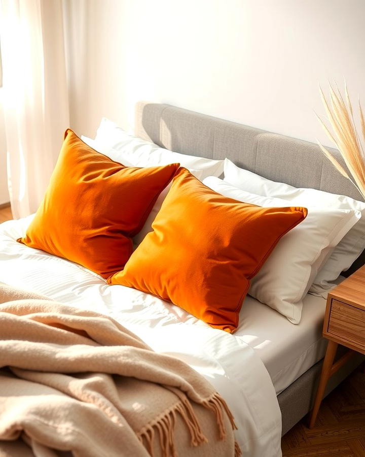 Burnt Orange Throw Pillows - 30 Burnt Orange Bedroom Ideas