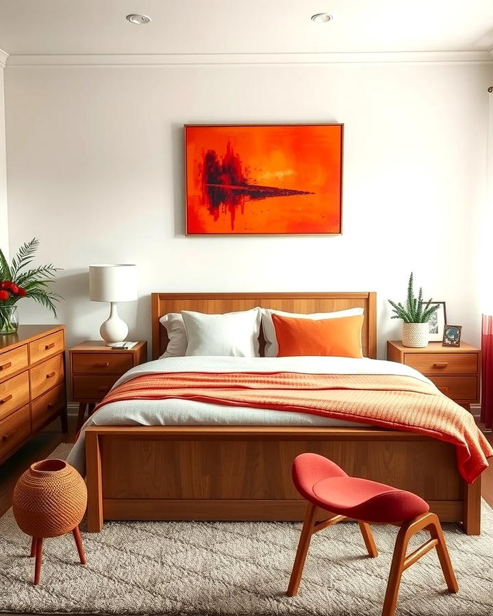 Burnt Orange Wall Art - 30 Burnt Orange Bedroom Ideas