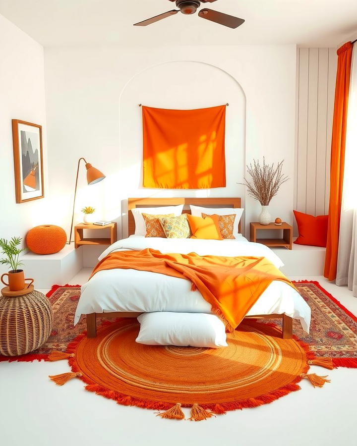 Burnt Orange and White Palette - 30 Burnt Orange Bedroom Ideas