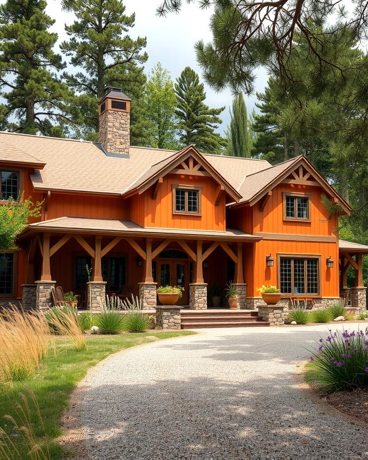 Burnt Orange for Rustic Elegance - 25 Orange House Exterior Ideas