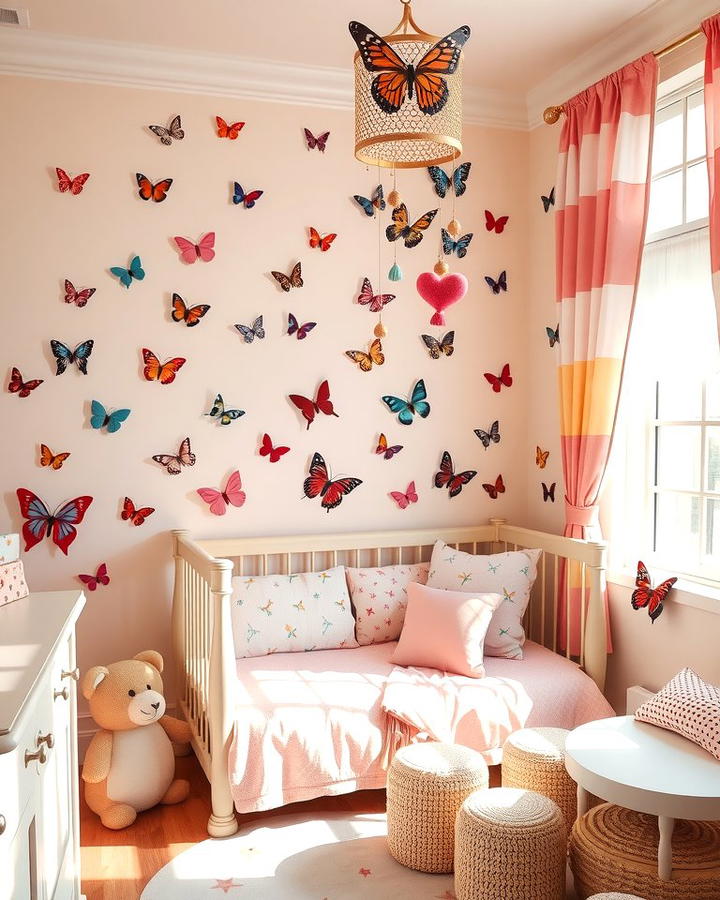 Butterfly Accents - 30 Nature Themed Nursery Ideas