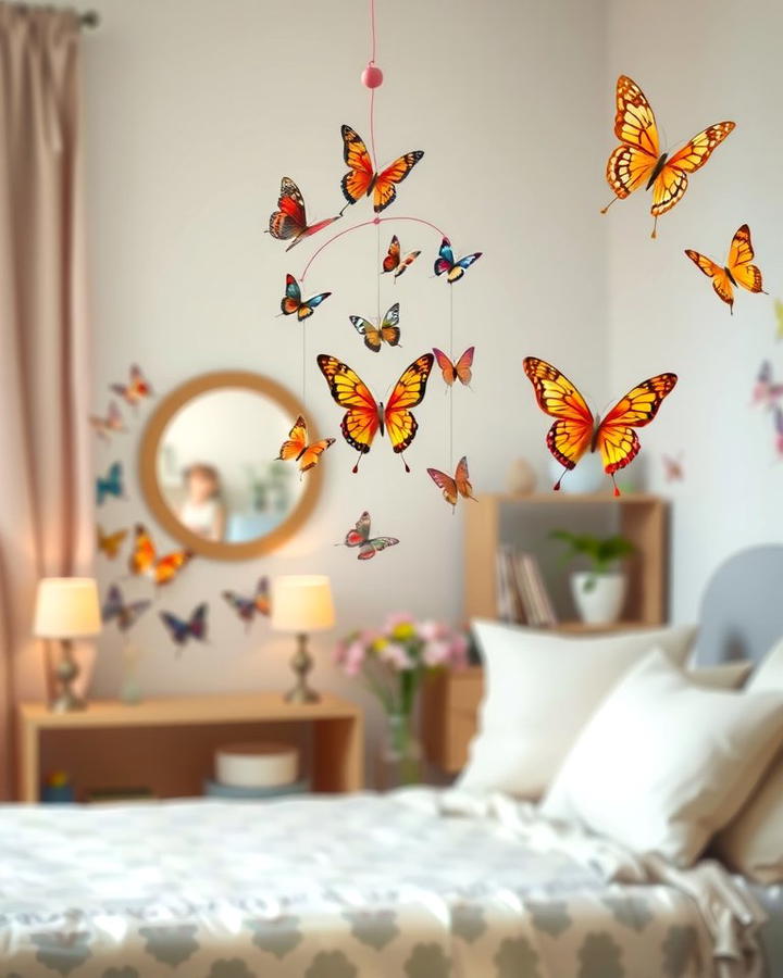 Butterfly Accents and Mobiles - 30 Fairy-themed Bedroom Ideas