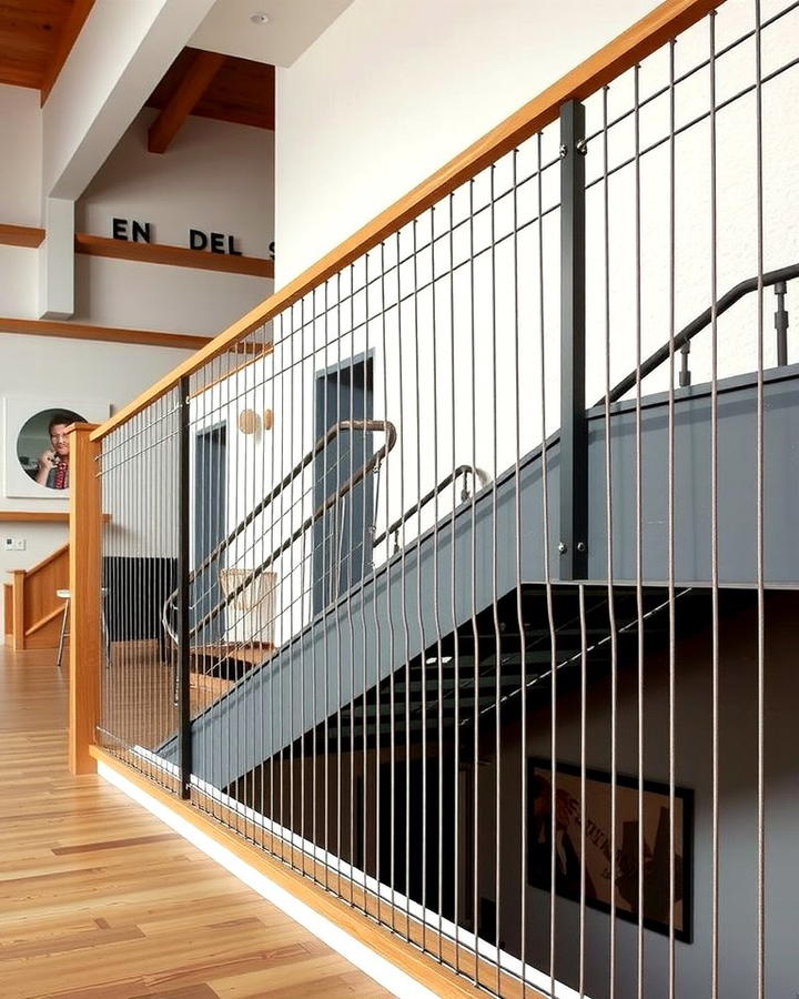 Cable Railings for a Sleek Industrial Look - 25 Stair Railing Ideas