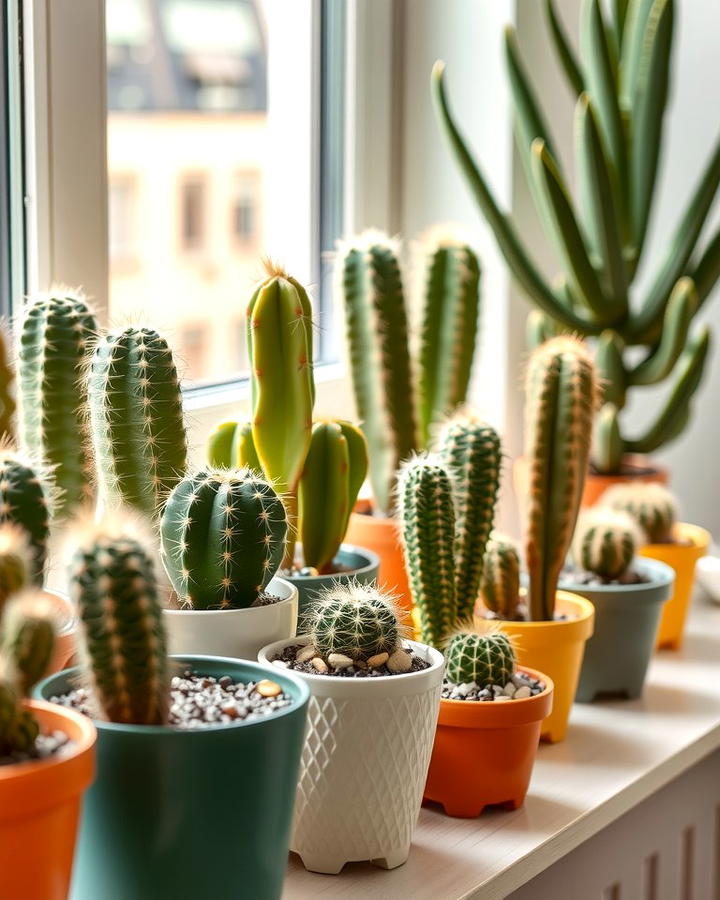 Cactus Collection - 25 Potted Plant Arrangement Ideas