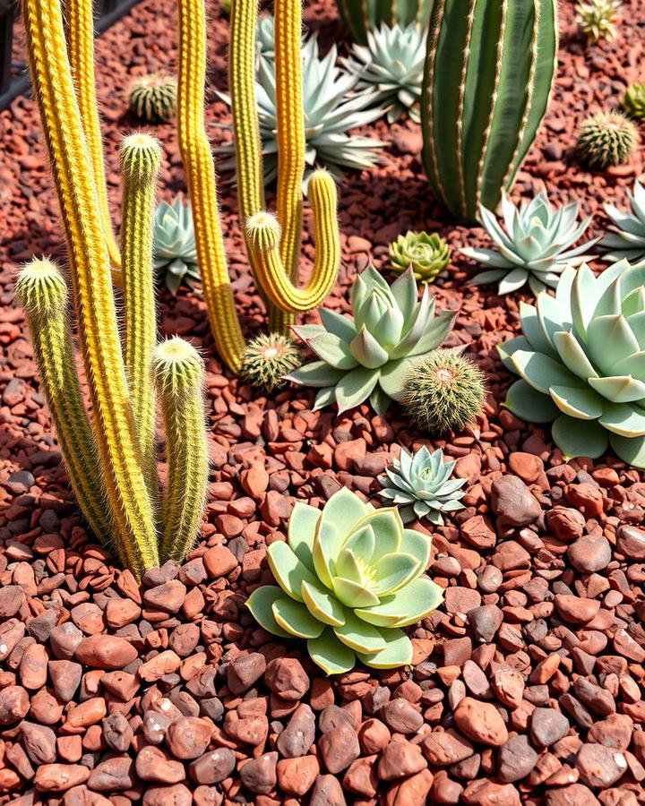 Cactus and Succulent Gardens - 25 Red Lava Rock Landscaping Ideas