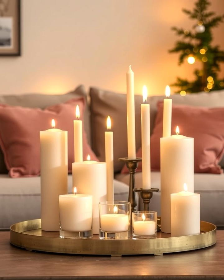 Candle Groupings - 25 Sofa Table Decor Ideas