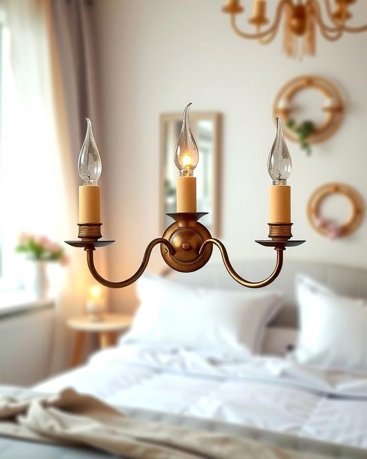 Candle Style Sconces - 30 Bedroom Wall Sconce Ideas