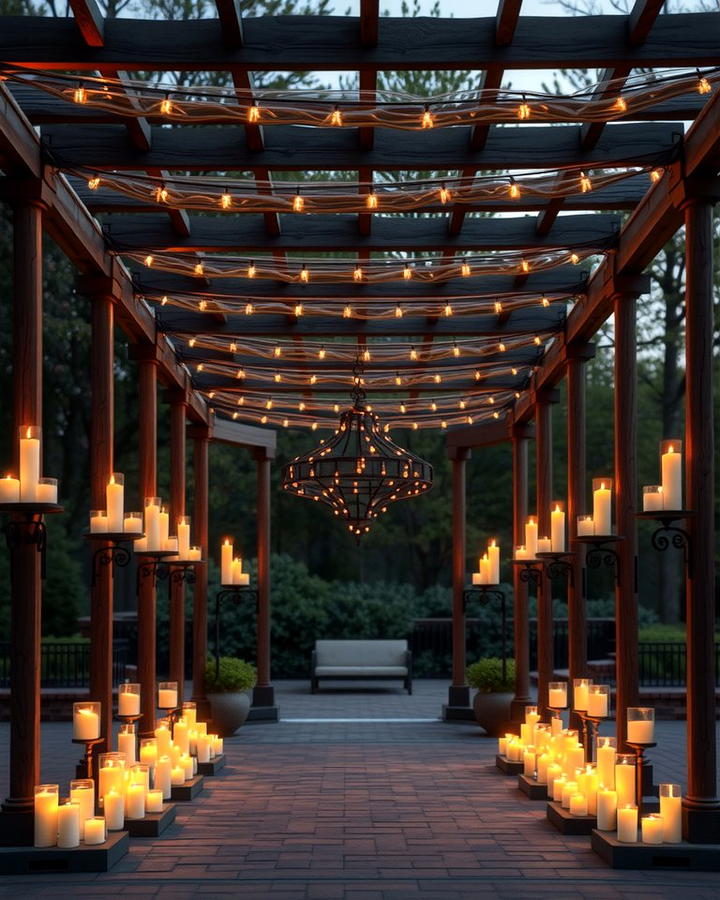 Candlelight Displays - 25 Pergola Lighting Ideas