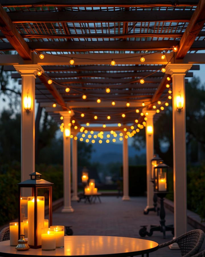 Candlelight for Romantic Settings - 25 Pergola Lighting Ideas