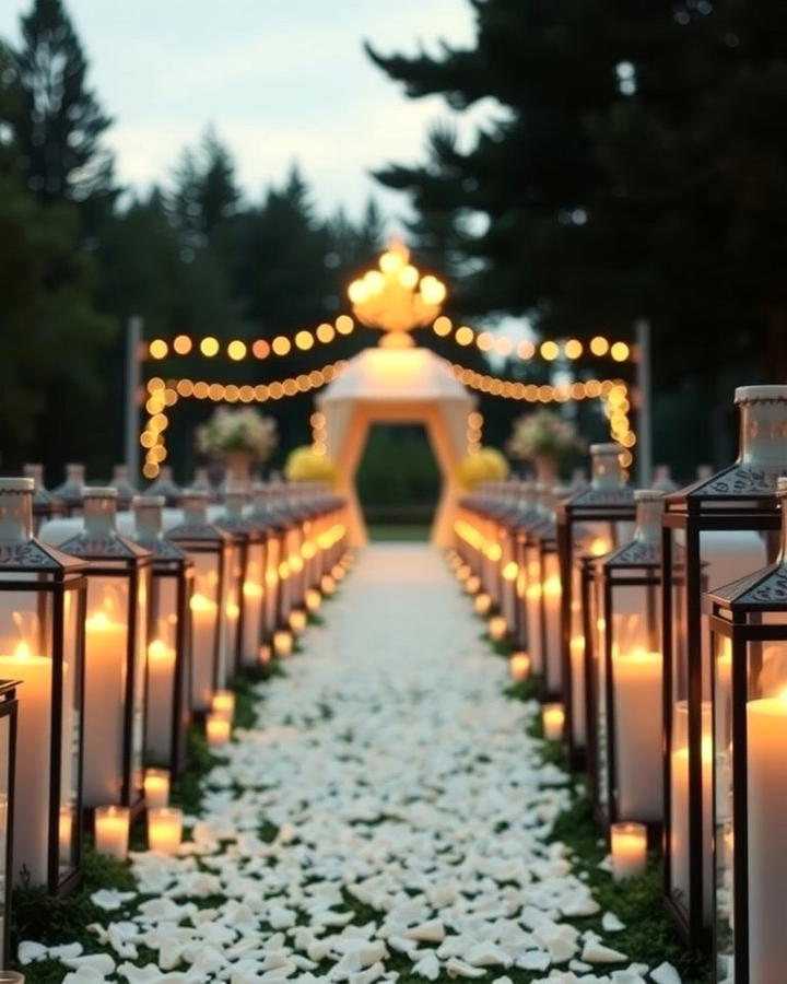 Candlelit Aisle Decor - 30 Wedding Ceremony Ideas