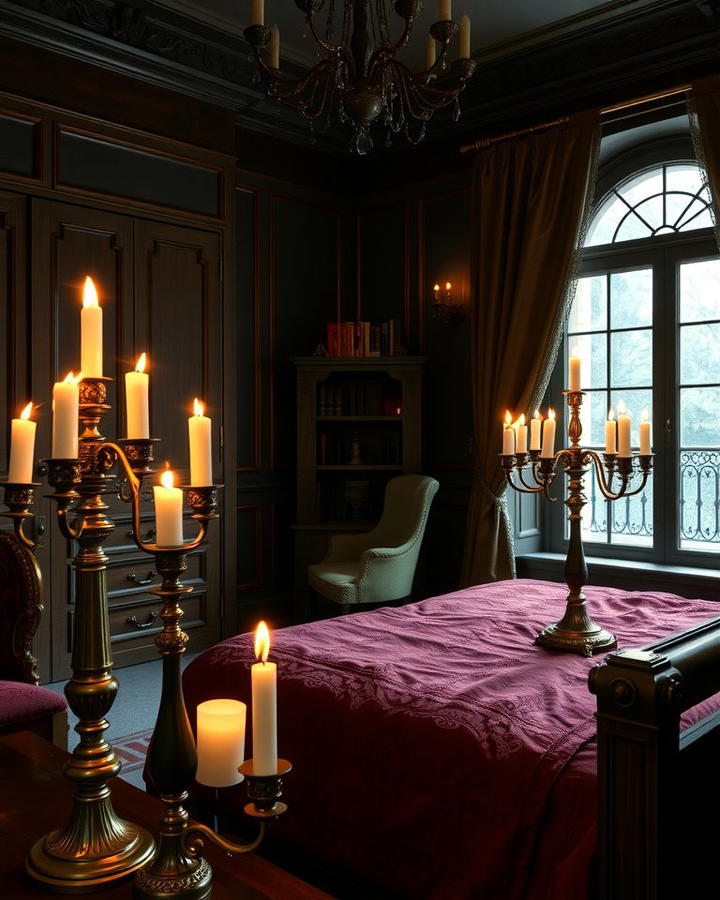 Candles and Candelabras 2 - 30 dark academia bedroom ideas