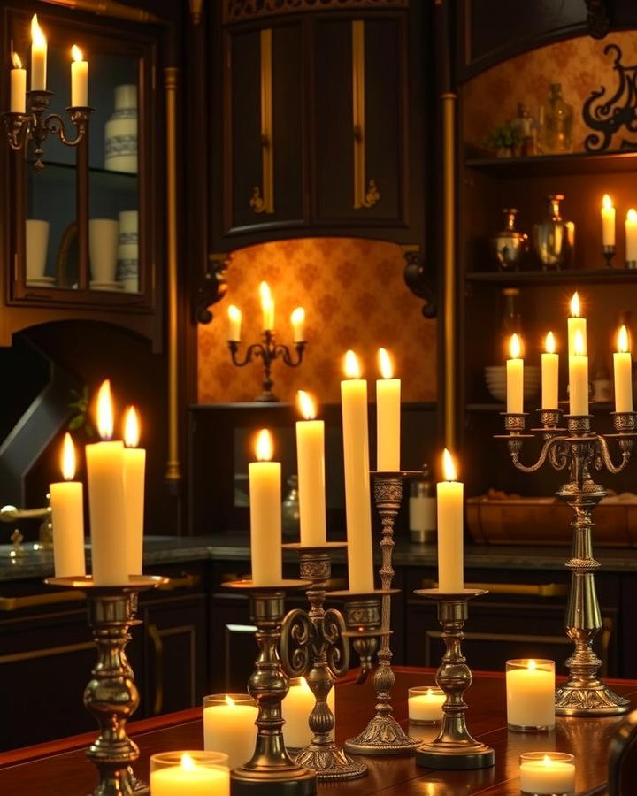 Candles and Candelabras - 30 Gothic Kitchen Ideas