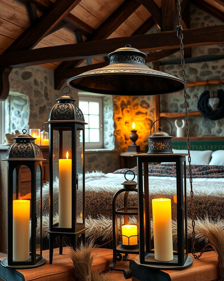 Candles and Lanterns - 25 Viking Bedroom Ideas