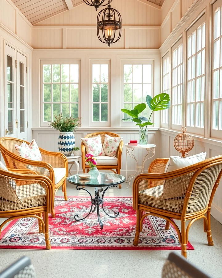 Cane Furniture - 25 Victorian Sunroom Ideas