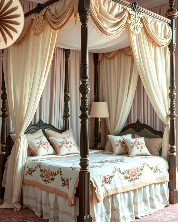 Canopy Beds with Flowing Drapes - 25 Vintage Bedroom Ideas