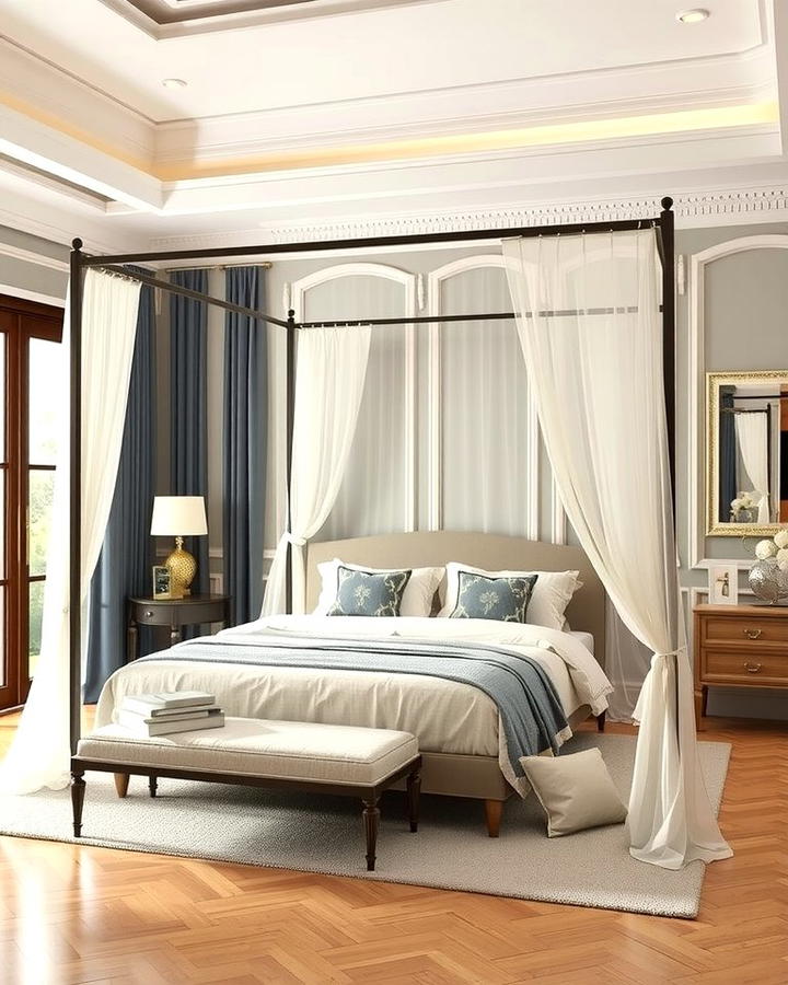 Canopy Beds with Modern Frames - 25 Pottery Barn Bedroom Ideas