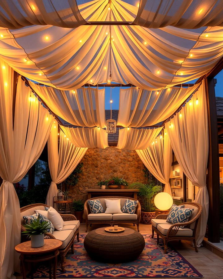 Canopy Like Fabric Ceiling - 25 patio ceiling ideas