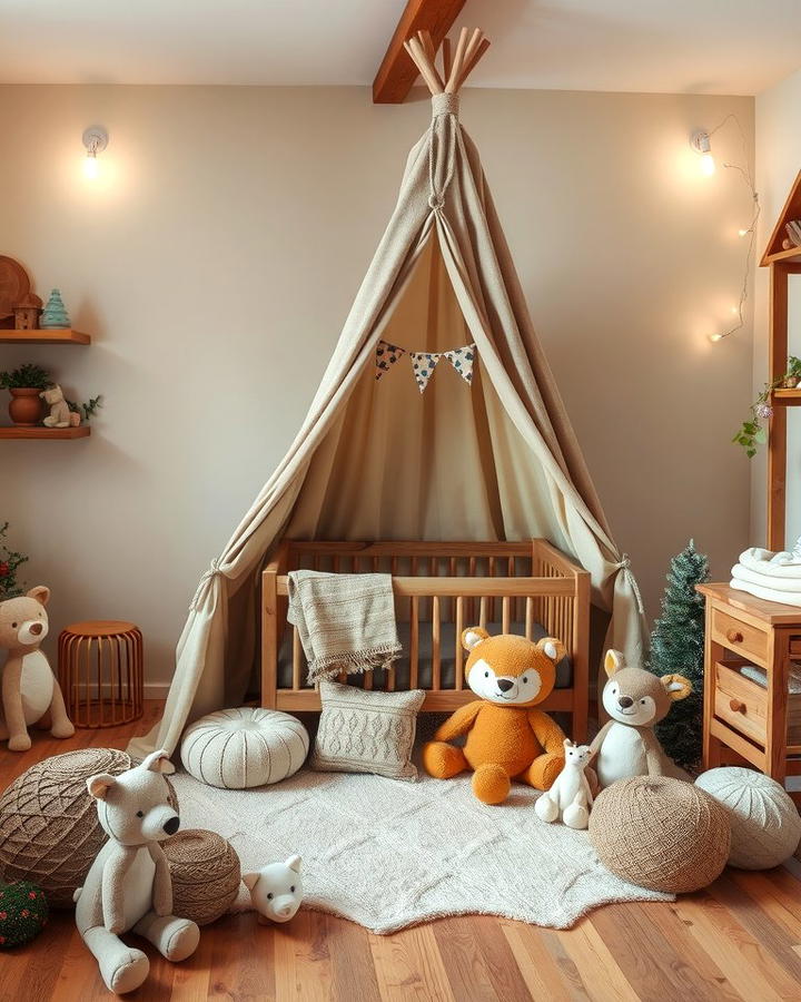 Canopy Tent or Teepee - 25 Woodland Nursery Ideas