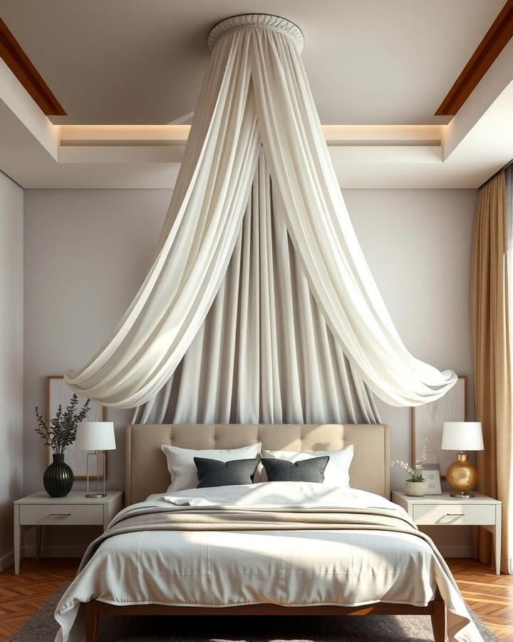 Canopy or Drapery - 25 No Headboard Ideas