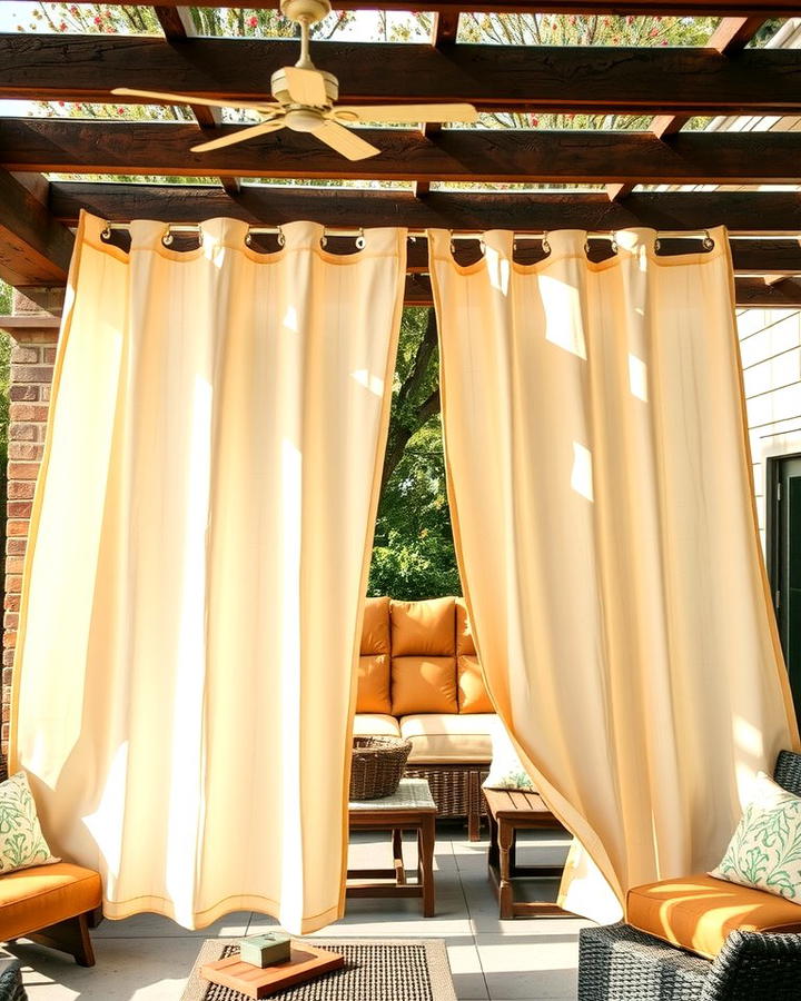 Canvas Drop Cloth Curtains - 30 Ideas Cheap Ways to Block Neighbors View