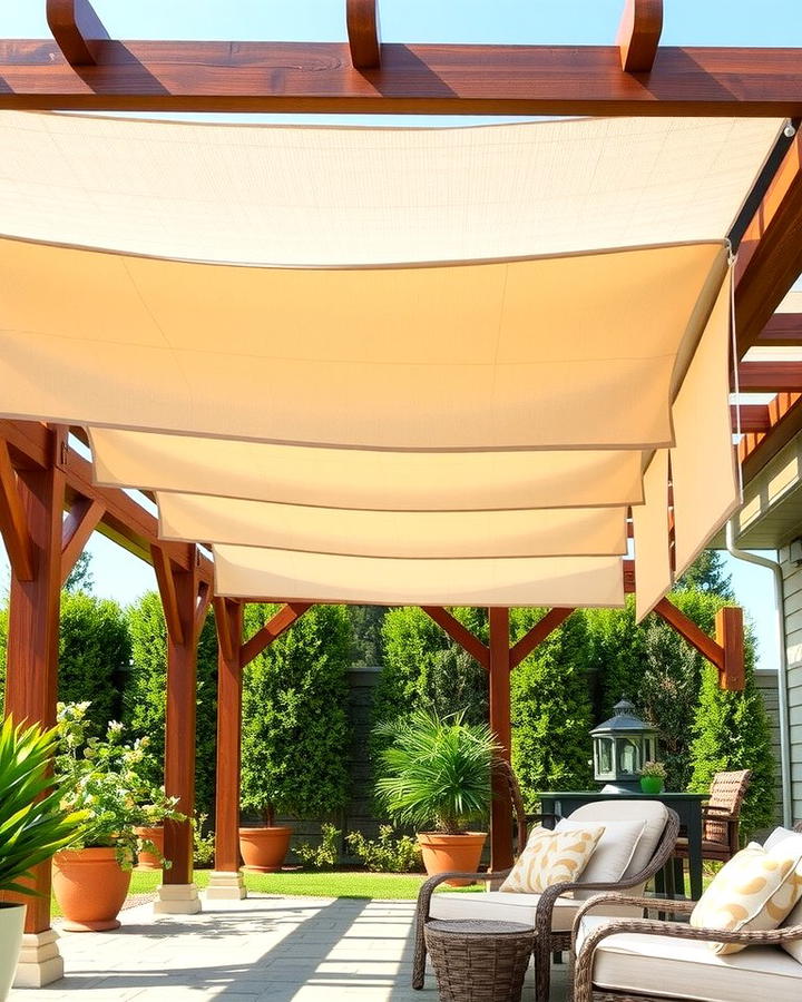 Canvas Drop Shades - 25 Pergola Shade Ideas