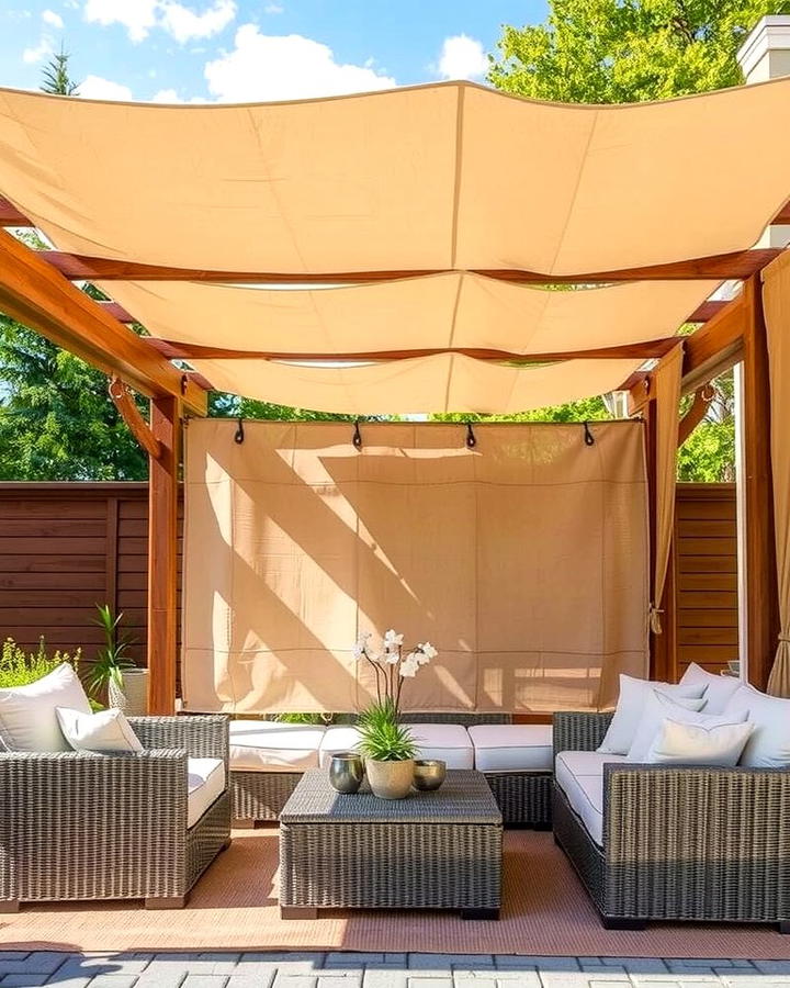 Canvas Tarp Covers - 25 Pergola Cover Ideas