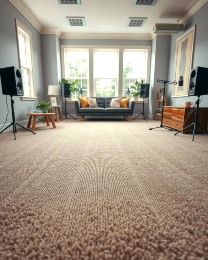 Carpeted Floors for Sound Absorption - 25 Podcast Room Ideas