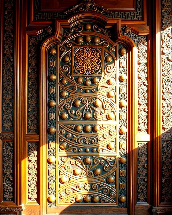 Carved Wooden Doors with Intricate Patterns - 25 spanish style front door ideas